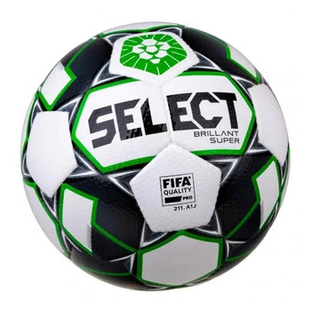 М'яч футбольний Select Brillant Super PFL біло-зелений Уні 5 (361590-013)
