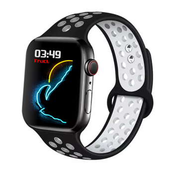 Силіконовий ремінець Fruct Nike Sport Band for Apple Watch 42/44/45/46/49 mm Black White