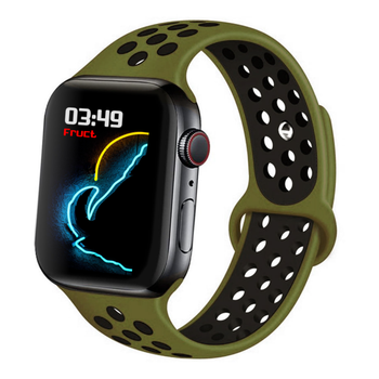Силіконовий ремінець Fruct Nike Sport Band for Apple Watch 42/44/45/46/49 mm Olive Black