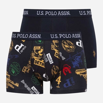 Набор трусов-боксеров мужских US Polo Assn 80476 2XL (2 шт) Printed/Navy (8680557389180)