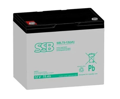 Акумулятор AGM SSB SBL 75-12i(sh) 12v 75Ач (Білий) АКБ