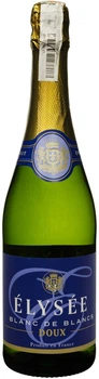 Вино ігристе Elysee Blanc De Blancs Doux солодке біле 0.75 л 10.5% (3438931023169)