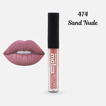 Жидкая помада для губ матовая Elixir Liquid Lip Mat Pro тон 474 Sand Nude (5206929336069)