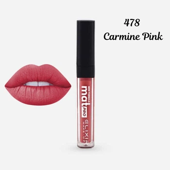 Жидкая помада для губ матовая Elixir Liquid Lip Mat Pro тон 478 Carmine Pink (5206929336106)