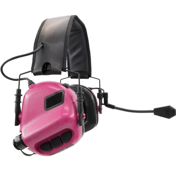 Активні тактичні навушники Earmor M32 mod3 Рожевий NRR 22 IPX-5 захисні з мікрофоном і автовідключенням