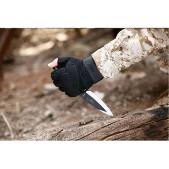 Перчатки тактические Blackhawk FQ10S00S Черный XL без пальцев на липучке с защитой на костяшки