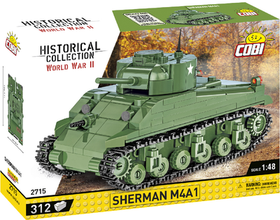 Klocki konstrukcyjne Cobi II Wojna Światowa Czołg M4 Sherman 312 elementów (COBI-2715)