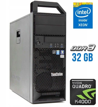 Рабочая станция Lenovo ThinkStation S30 Tower / Xeon E5-1650 v2 (6(12) ядер по 3.5-3.9GHz) / 32GB DDR3 / 500GB HDD / Quadro K4000, 3 GB GDDR5, 192bit / 610W / DVI / DisplayPort б/у