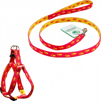 Комплект капроновый Lucky Pet Лапки 1.0/24-28/38-46 Красно-желтый (4820224219554)