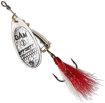 Блесна DAM Effzett Executor Dressed Spinner с бородкой 3 г Reflex Silver (60494)