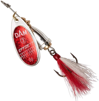 Блесна DAM Effzett Executor Dressed Spinner с бородкой 4 г Reflex Red (60500)