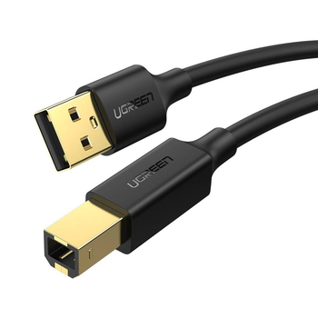 Кабель UGREEN US135 USB 2.0 AM to BM Print 1m Black (20846)