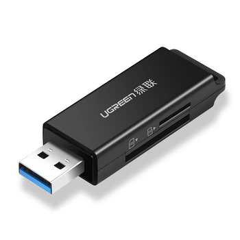 Кардрідер UGREEN CM104 USB 3.0 to SD/TF Black (40752)