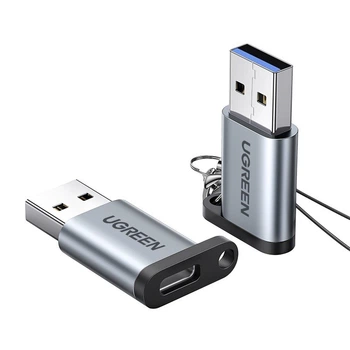 Переходник UGREEN US276 USB 3.0 Male to USB-C 3.1 Female Gray (50533)