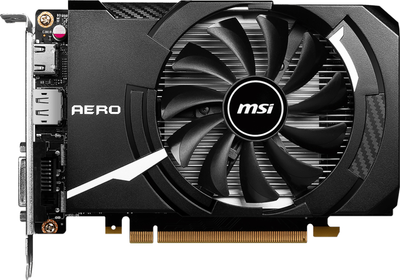 Відеокарта MSI PCI-Ex GeForce GTX 1630 AERO ITX 4G OC 4GB GDDR6 (64bit) (1815/12000) (HDMI, DisplayPort, DVI-D) (912-V809-4216)