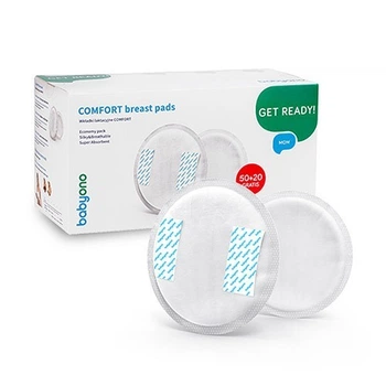 Одноразові лактаційні вкладиші для бюстгальтера BabyOno COMFORT 70 шт