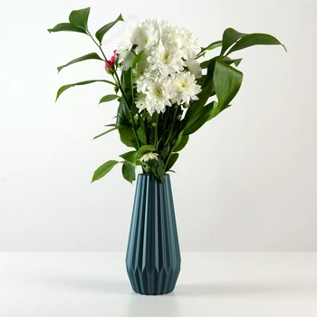 Ваза для цветов MBM HOME пластиковая 22 см DH-FLOWERS-06 DARK BLUE Синяя