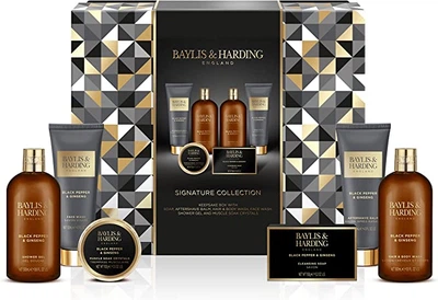 Набір для нього Baylis and Harding Signature Men's Black Pepper and Ginseng Luxury Shower фтв Prep Gift Set