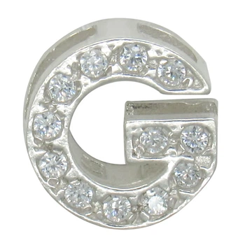 Срібна літера на ланцюжок "G"