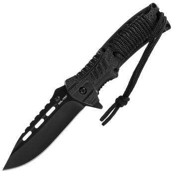Складной Нож Mil-Tec Paracord Черный (15318400) с Кремнем