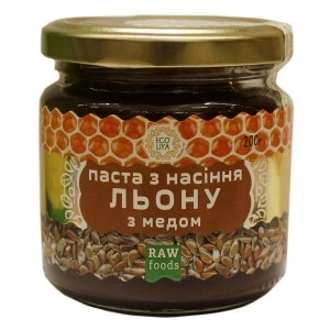 Паста из семян льна с медом Эколия 200 г