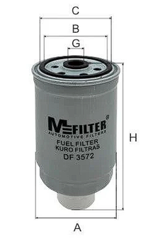 Фильтр топливный Passat B5/A4 1.9TDI >00 MFilter (DF3572)