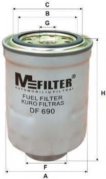 Фильтр топливный Toyota COROLLA 1.8D/2.0D MFilter (DF690)