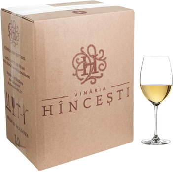 Вино Hincesti BAG IN BOX Перлина Молдавії біле напівсолодке 10 л 12% (4841685001090)