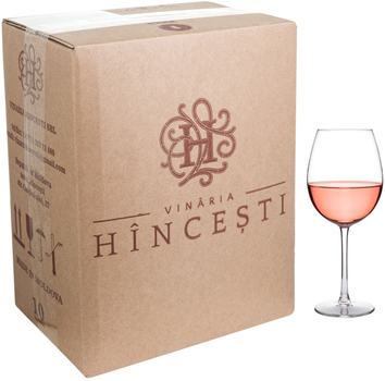 Вино Hincesti BAG IN BOX Мускат Рожевий рожеве напівсолодке 10 л 12% (4841685001106)