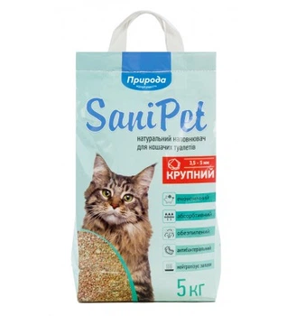 Наповнювач бентонітовий Sani Pet 5 кг великий