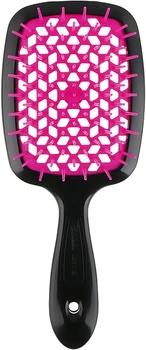 Щетка для волос Janeke Superbrush Черная с фуксией