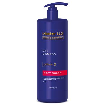 Шампунь кислотный з дозатором Master LUX Professional Acid Shampoo Post Color 1000 мл (19248WB)