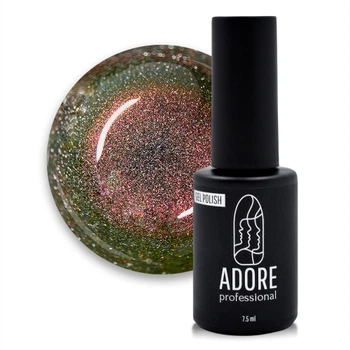 Гель-лак для ногтей ADORE Gel Polish Cat's Eye №Z-04 Золотой с малиновыми переливами 7.5 мл