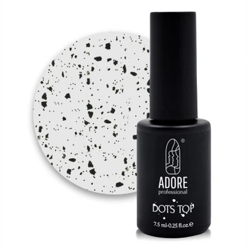 Закрепитель для гель-лака ADORE Dot's Top №01 Матовый с черной крошкой 7.5 мл