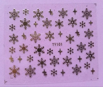 Наклейки для дизайна ногтей на липкой основе Nail Sticker TY101 золото
