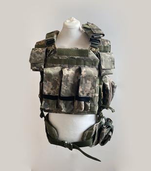 Набор GS-Military Плитоноска M6 pro з РПC та комплект подсумков пиксель