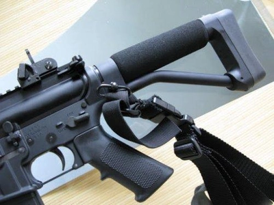Легкий алюмінієвий приклад ACE ARFX Skeleton для гвинтівок AR на трубу буфера rifle