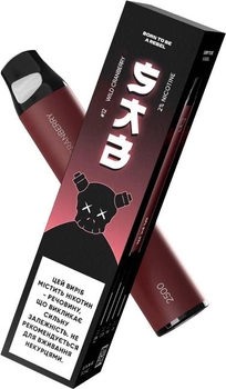 Одноразовая электронная сигарета SAB 2500 7 мл 2% № 12 Wild Cranberry (Клюква) (4820266960230)