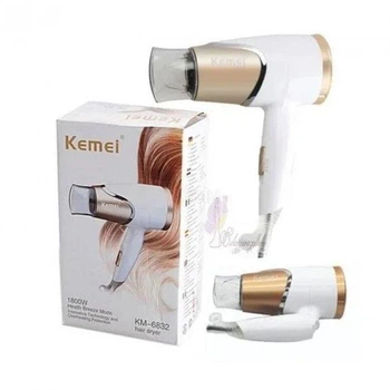 Фен дорожній Kemei Km-6832, складний 1800W Kemei