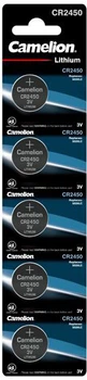 Батарейка Camelion CR 2450-BP5 Lithium Button cell BP5 (CR2450-BP5)