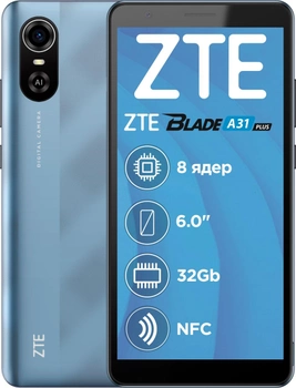 Мобильный телефон ZTE Blade A31 Plus 1/32GB Blue (899613)