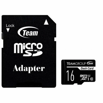 Карта памяти MicroSDHC 16GB UHS-I Class 10 Team Dash Card + SD-adapter (TDUSDH16GUHS03)