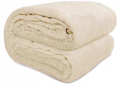 Мягкое покрывало плед на кровать Kontrast Tago Beige 200х220