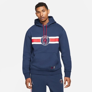Кофта мужская Jordan Paris Saint-Germain Fleece Pullover Hoodie L Синій DJ3928-410