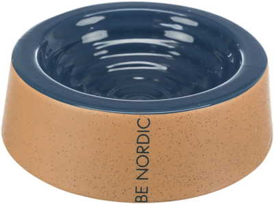 Миска для собак Trixie BE NORDIC керамическая 0.8 л 25 см Сине-бежевая (4011905243023)