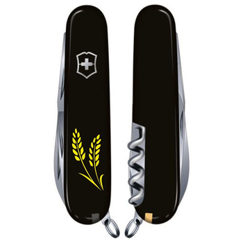 Складной нож Victorinox CLIMBER UKRAINE Колоски пшеницы желт. 1.3703.3_T1330u