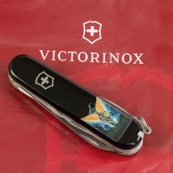 Складной нож Victorinox HUNTSMAN UKRAINE Ангел ВСУ 1.3713.3_T1060u