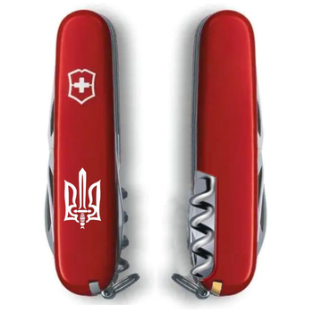 Складаний ніж Victorinox CLIMBER UKRAINE Тризуб ОУН біл. 1.3703_T0300u