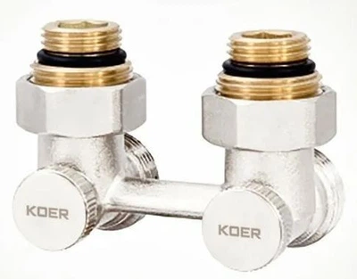 Узел нижнего подключения радиатора угловой KOER 3/4"