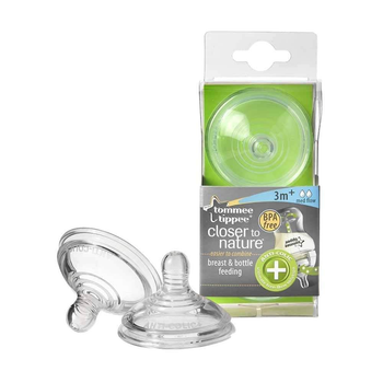 Соски для пляшечок з дод. клапаном Tommee Tippee 3м (42112841)